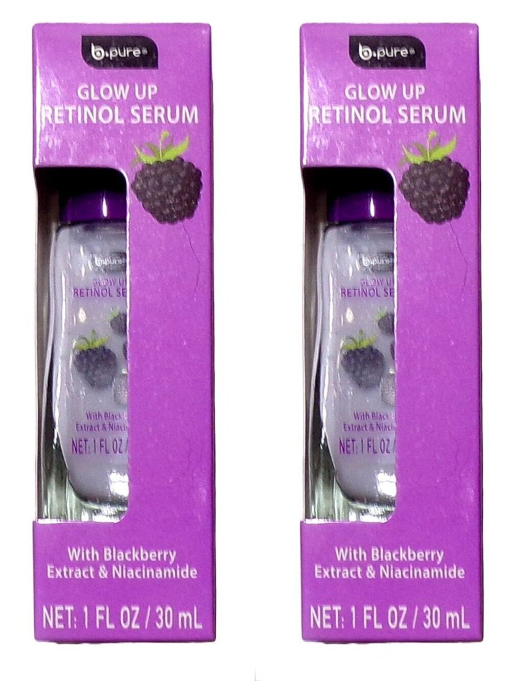 B-pure Glow Up Revitalizing Serum with Blackberry Extract 1oz (Set of 2)